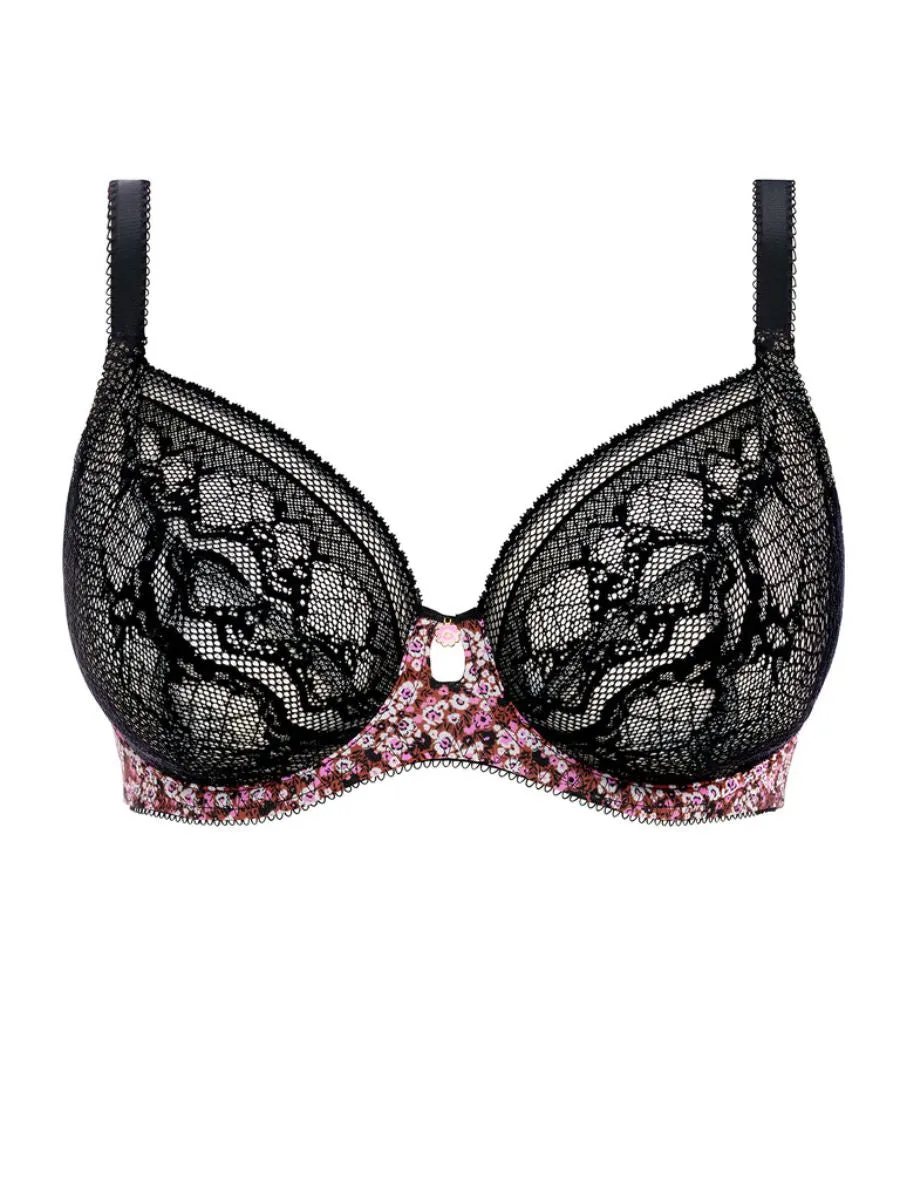 Infinity Fields Plunge Bra - Black