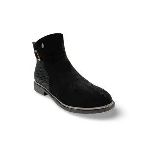 Jackie Too WATERPROOF Vegan Black Suede Bootie