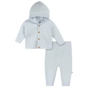 Just Born by Gerber Baby Boy 2-Piece Sweater Knit Set - BLUE