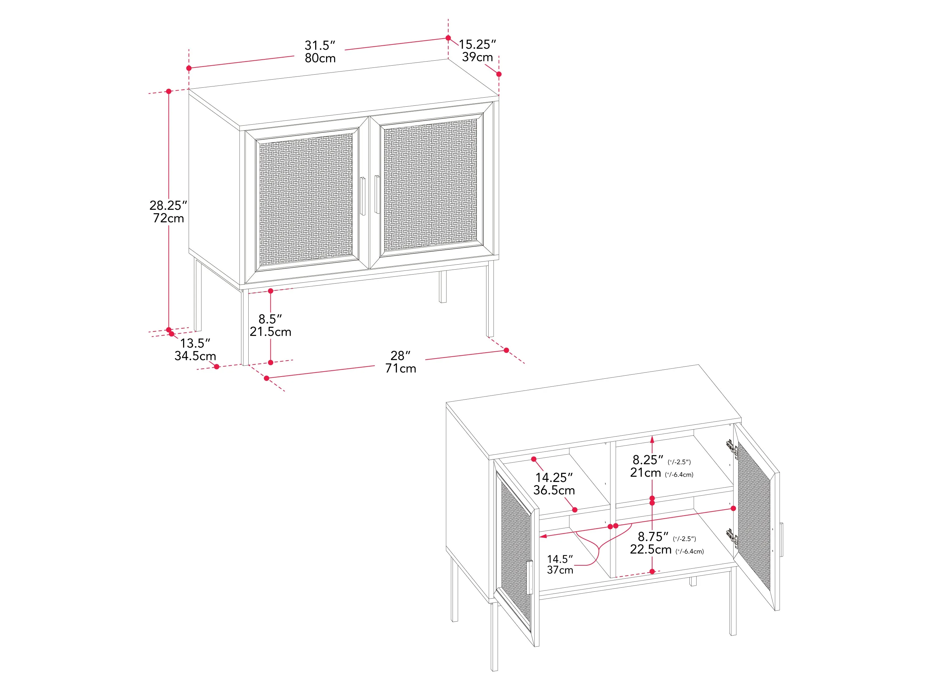 Light Wood Accent Cabinet