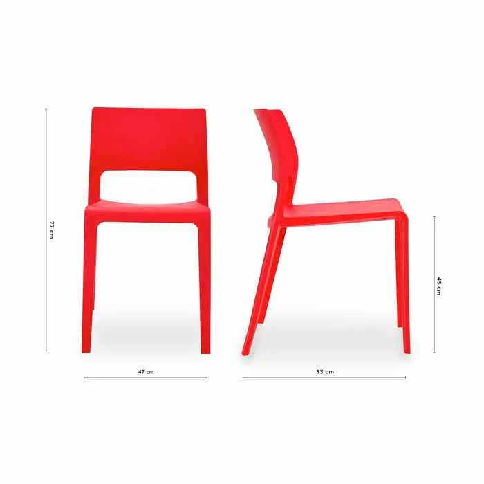 Lyric Outdoor Chair - Red (Stackable)