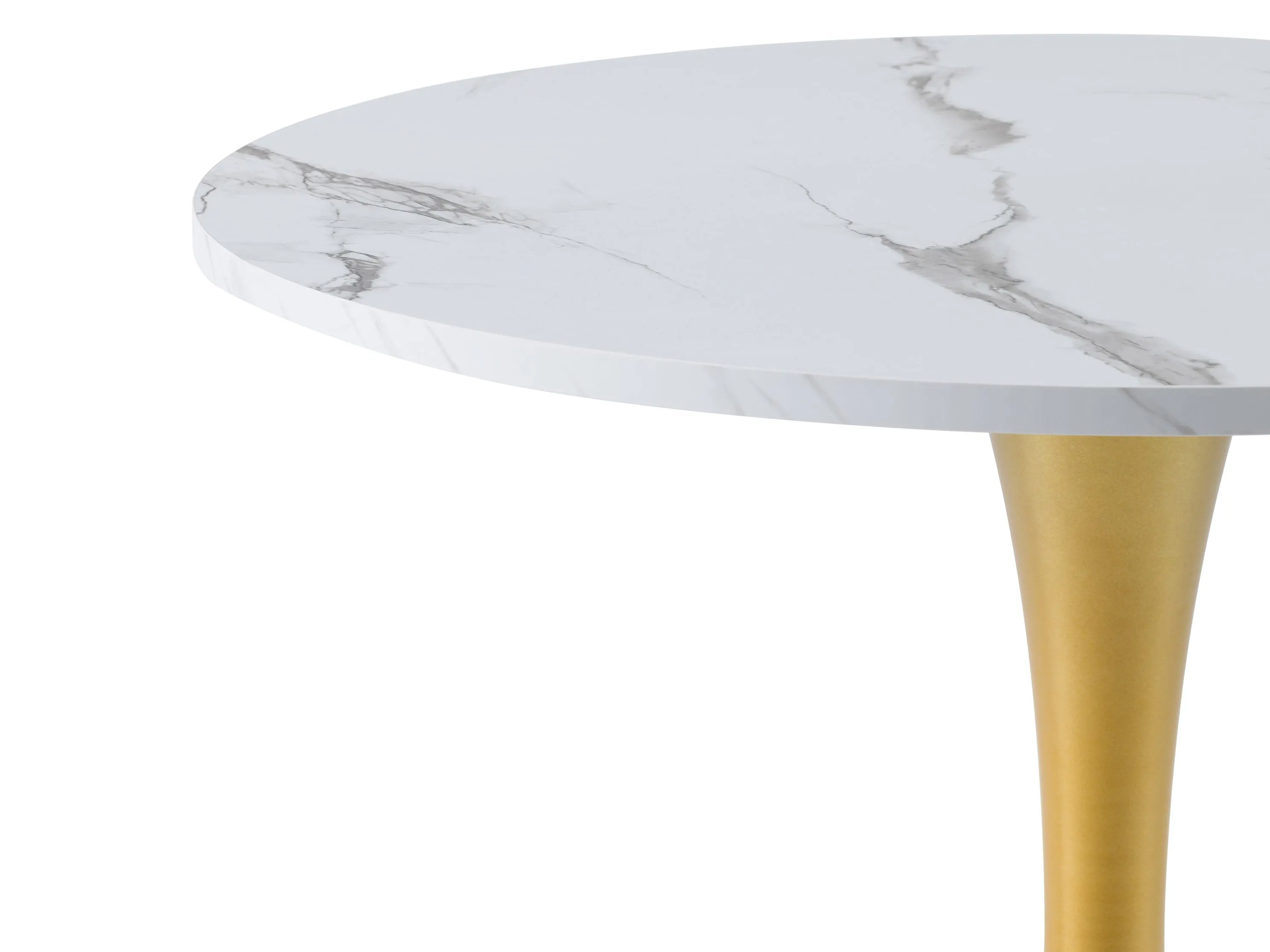 Marble And Gold Round Bistro Table 28"