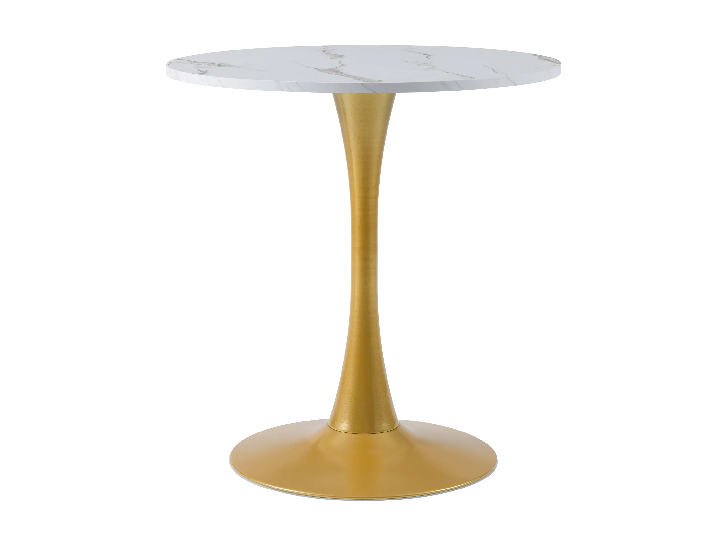 Marble And Gold Round Bistro Table 28"