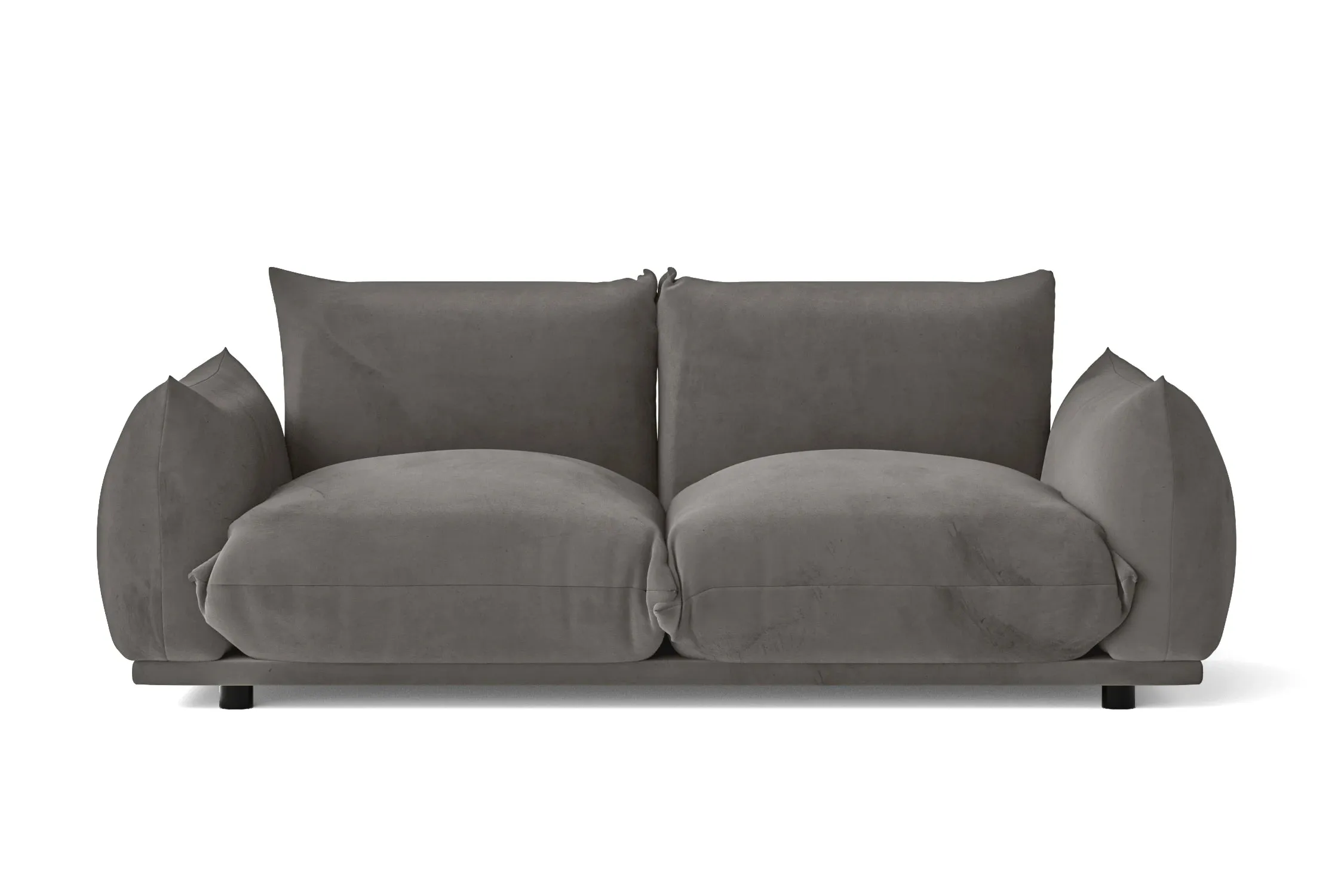 Minneapolis 2 Seater Sofa Grey Velvet