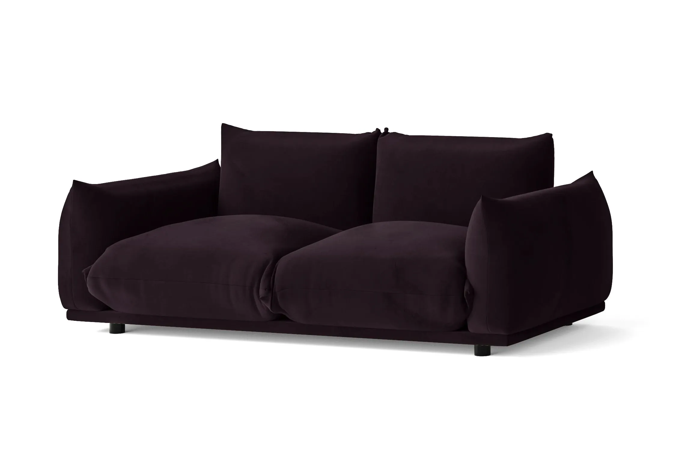 Minneapolis 2 Seater Sofa Purple Velvet