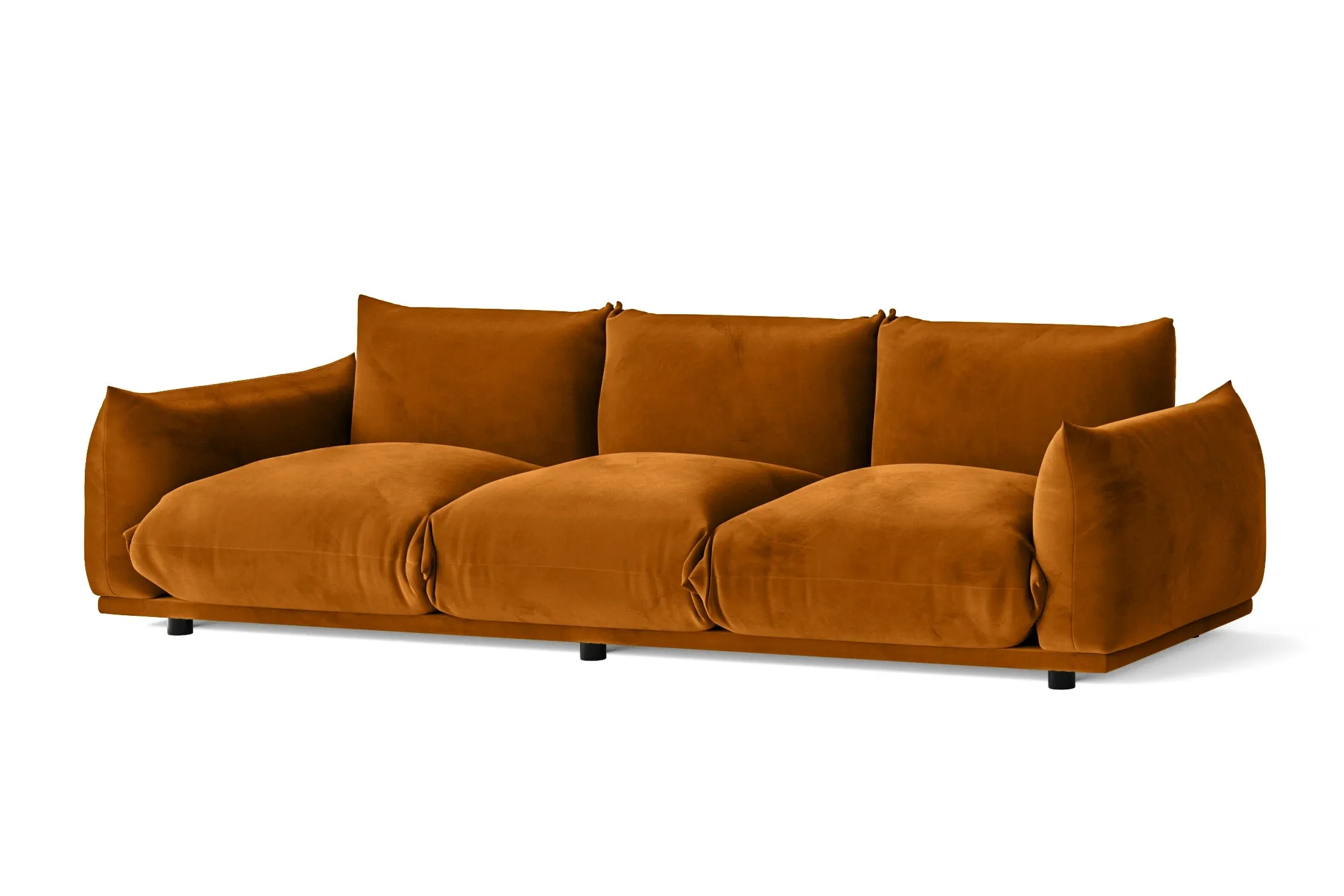 Minneapolis 3 Seater Sofa Gold Velvet