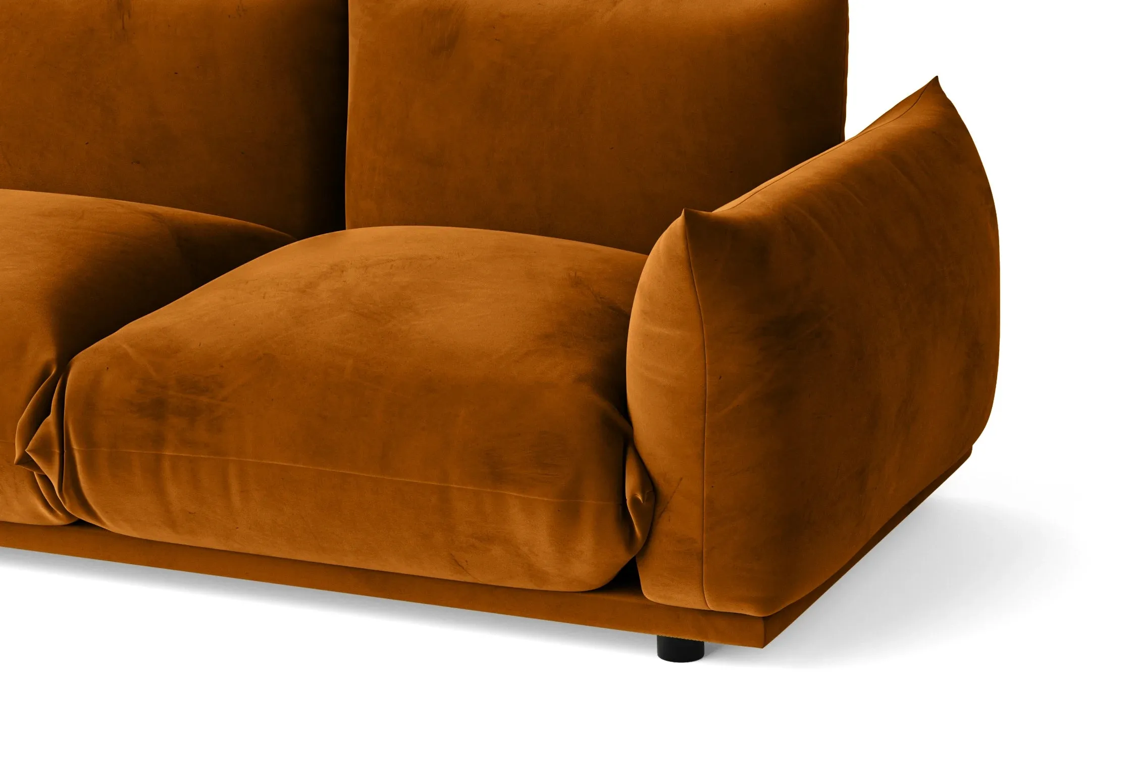 Minneapolis 3 Seater Sofa Gold Velvet