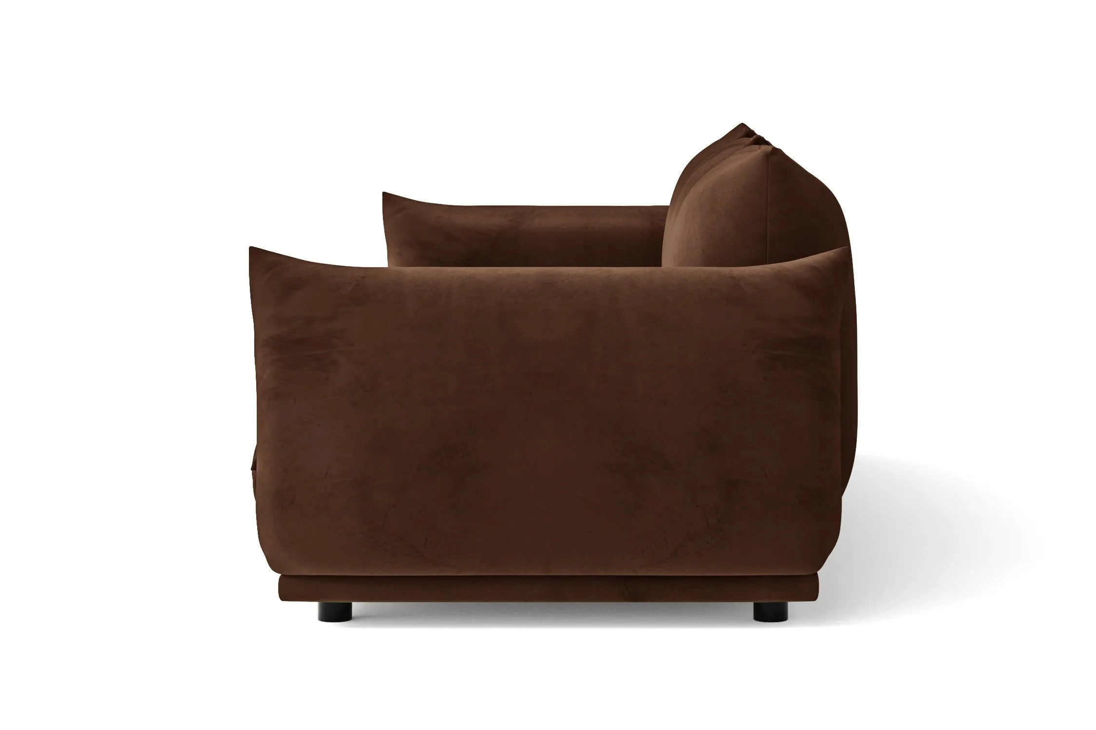 Minneapolis 4 Seater Sofa Coffee Brown Velvet