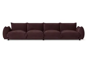 Minneapolis 4 Seater Sofa Grape Velvet