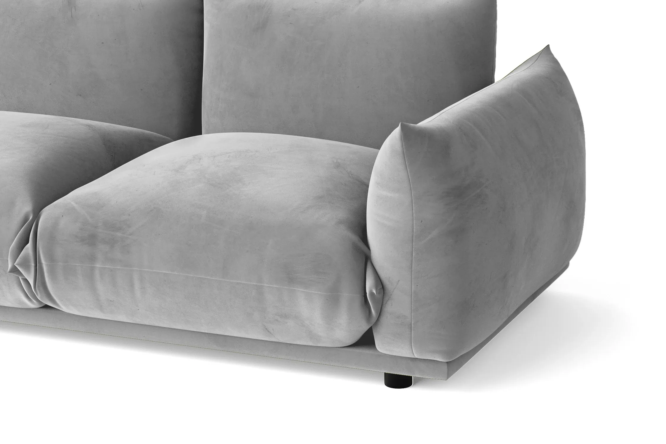 Minneapolis 4 Seater Sofa White Velvet