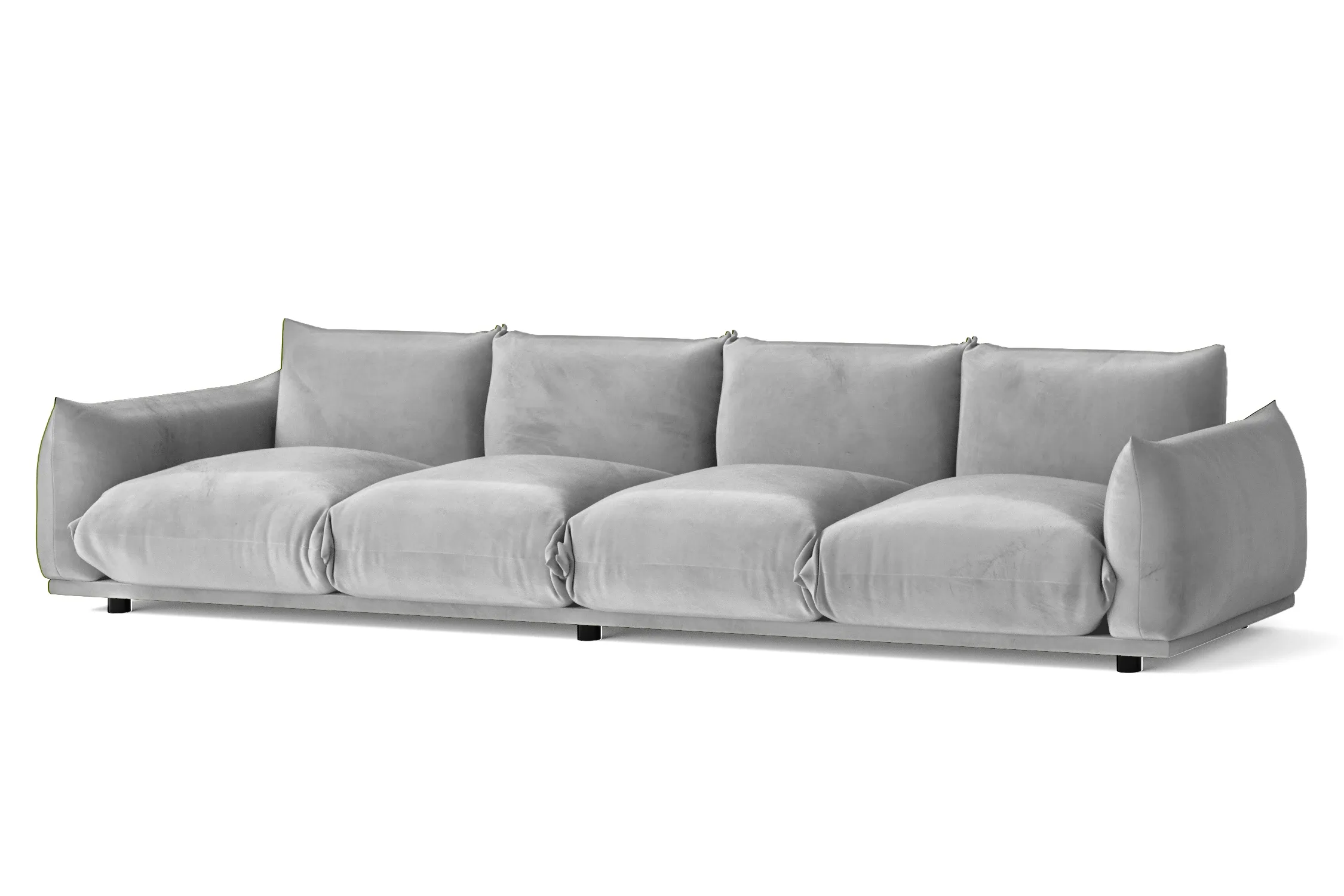 Minneapolis 4 Seater Sofa White Velvet