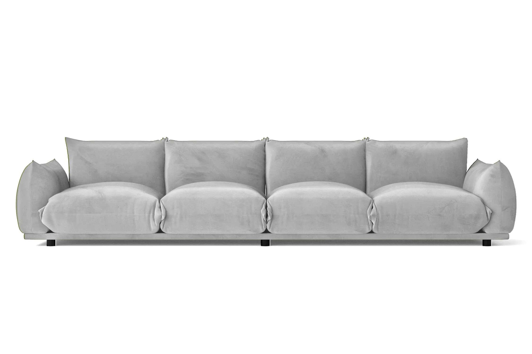 Minneapolis 4 Seater Sofa White Velvet