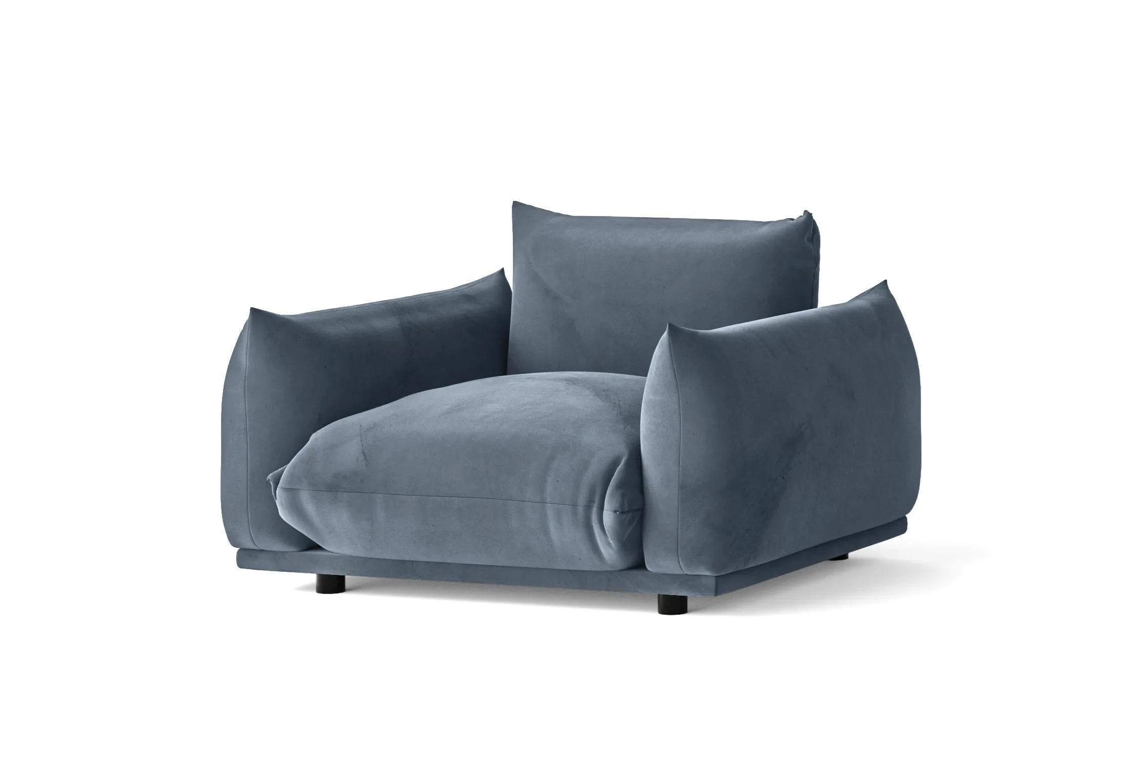 Minneapolis Armchair Baby Blue Velvet