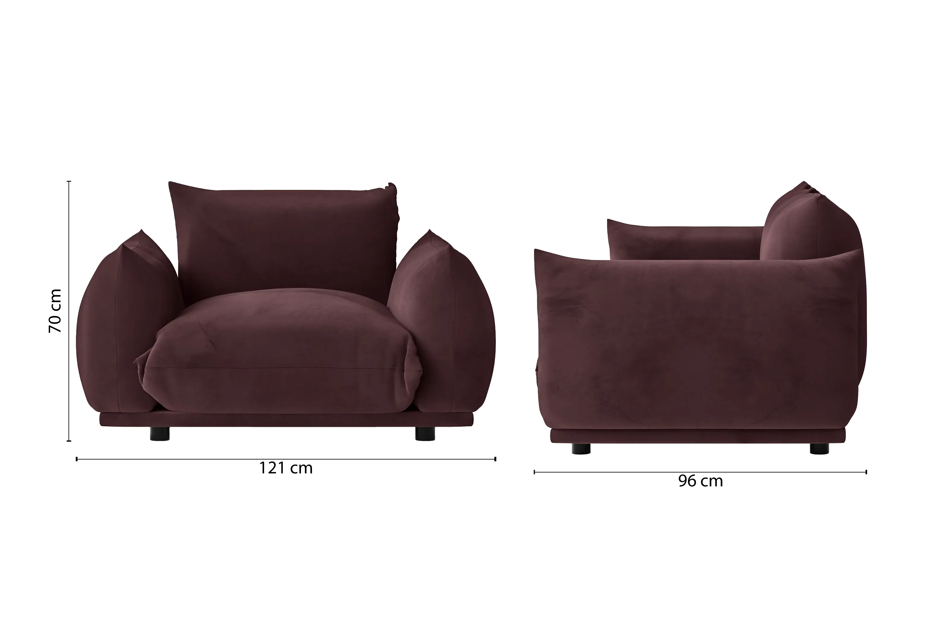 Minneapolis Armchair Grape Velvet