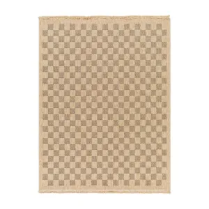 Mitchell Charcoal / Natural Checkered Outdoor Rug