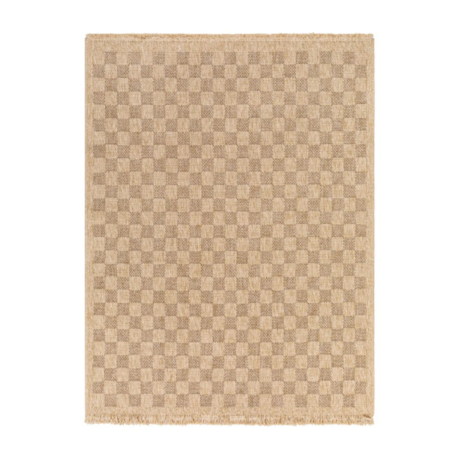 Mitchell Natural Checkered Outdoor Rug