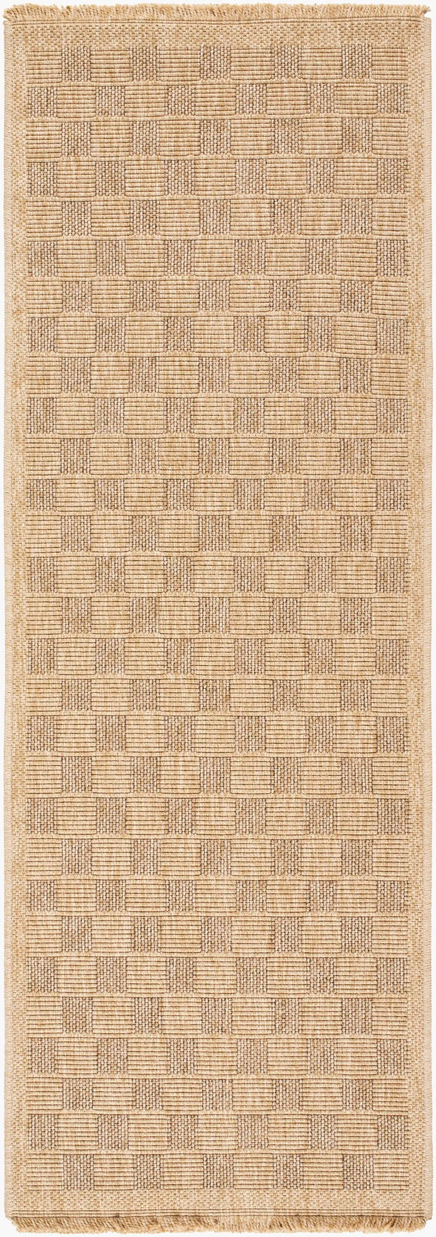 Mitchell Natural Checkered Outdoor Rug