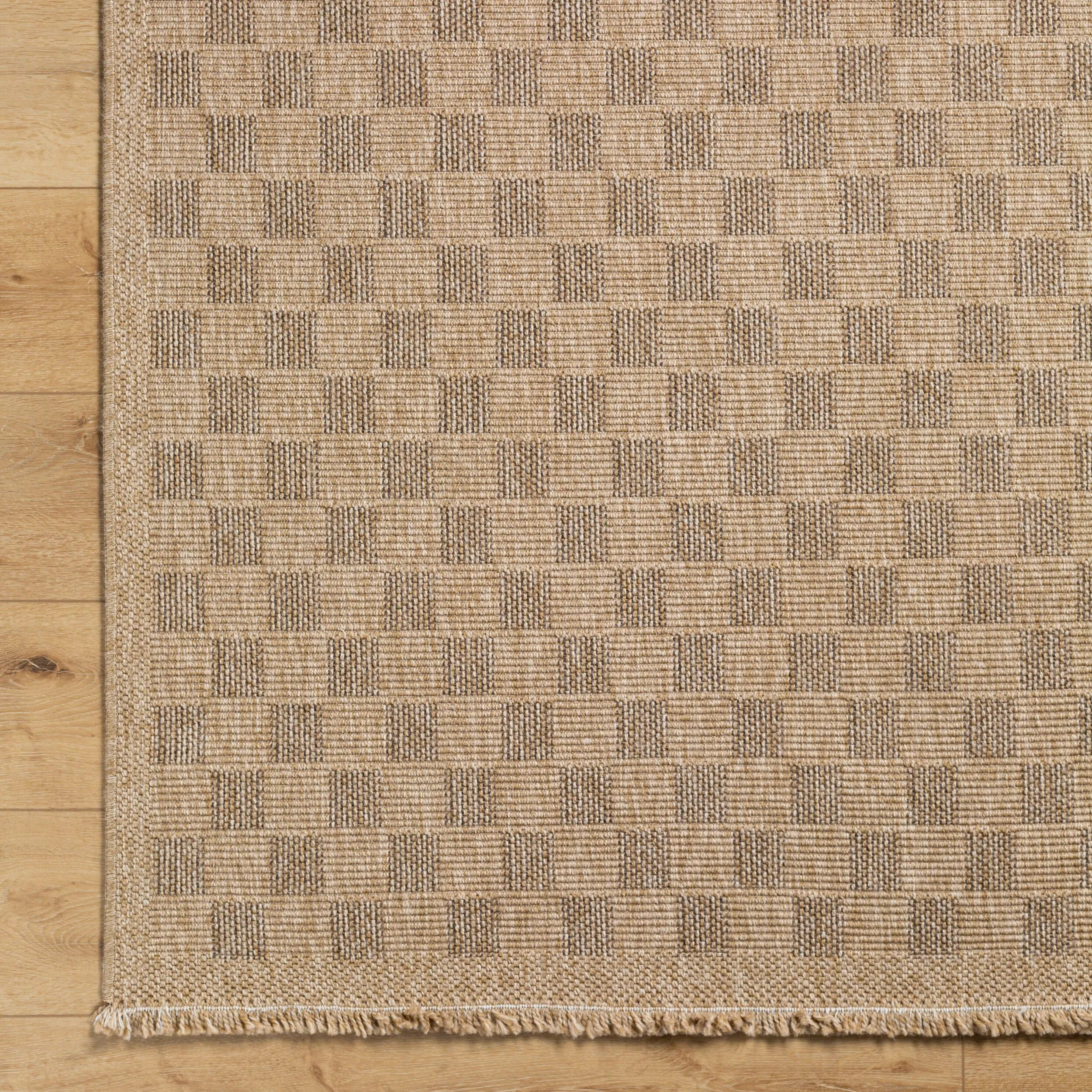 Mitchell Natural Checkered Outdoor Rug