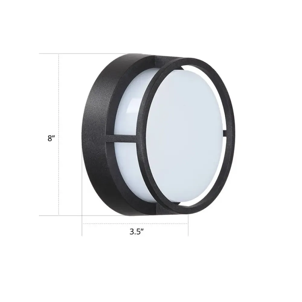 Modern LED Outdoor Wall Sconce in Black Plastic - Stylish & Durable Lighting