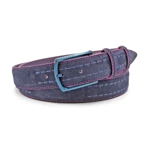 Navy Fuchsia Chaplin V2 Handstitch Satin Blue Belt