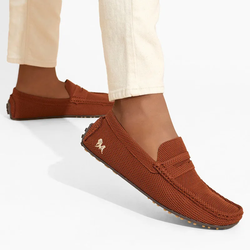 Neeman's Mens Knitted Loafers | Syrup Brown