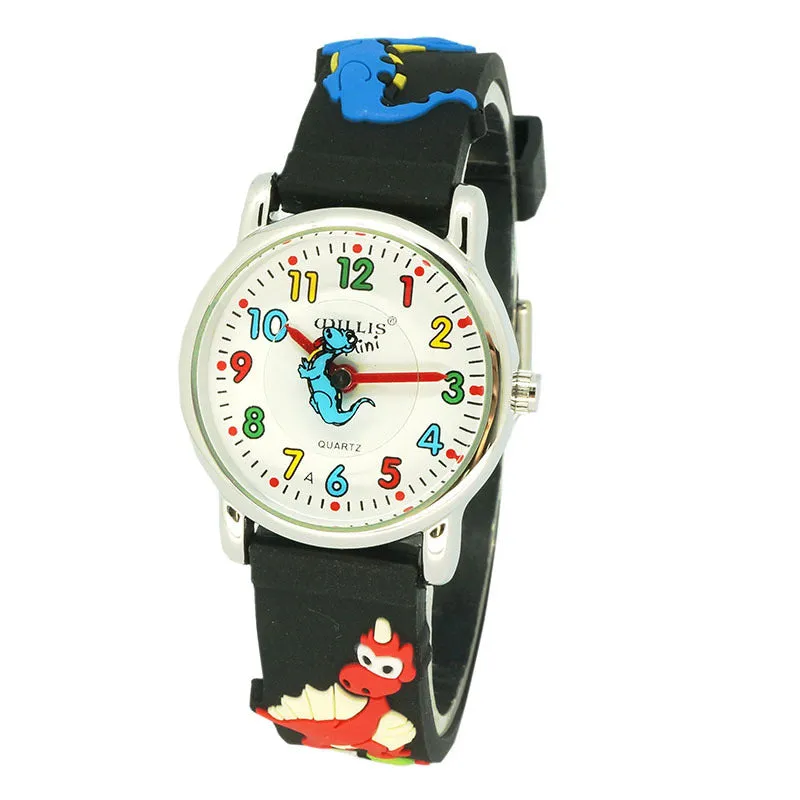 New 3D Cartoon Dinosaur Children's Watch Cute Children's Watch Plastic Silicone Watch