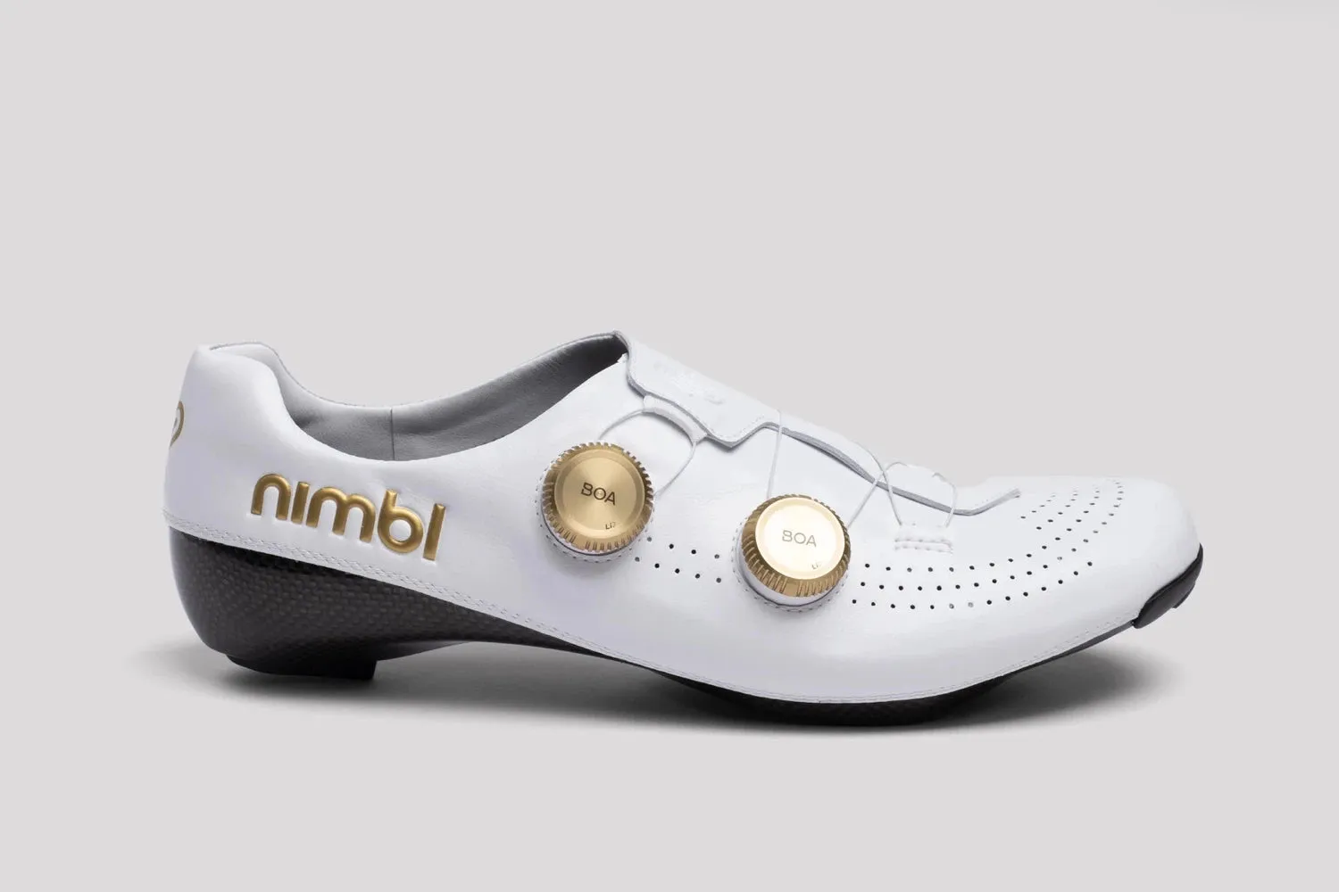 NIMBL Road Cycling Shoes Exceed Ultimate Glide - White/Gold