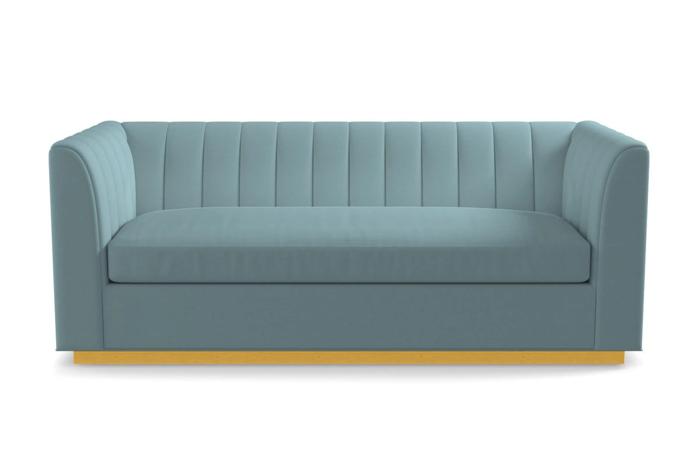 Nora Queen Size Sleeper Sofa Bed :: Leg Finish: Natural / Sleeper Option: Memory Foam Mattress