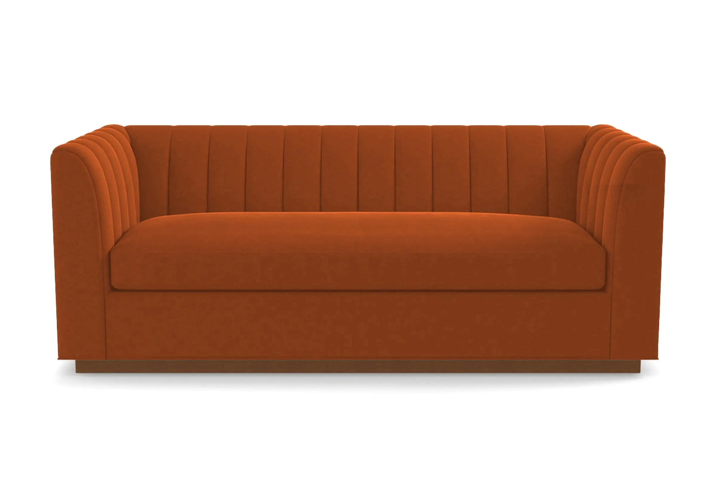 Nora Queen Size Sleeper Sofa Bed :: Leg Finish: Pecan / Sleeper Option: Memory Foam Mattress`