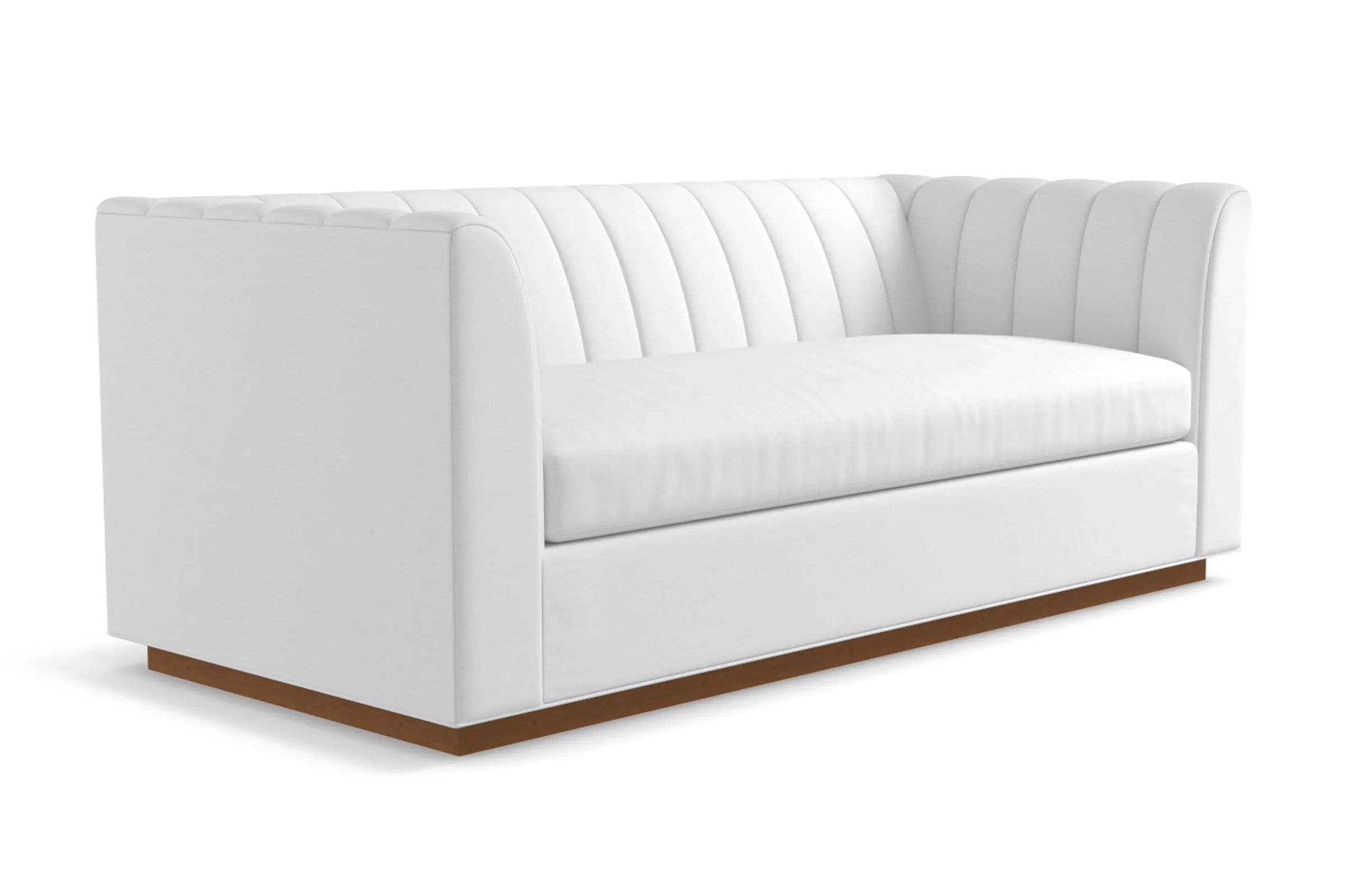 Nora Queen Size Sleeper Sofa Bed :: Leg Finish: Pecan / Sleeper Option: Memory Foam Mattress`