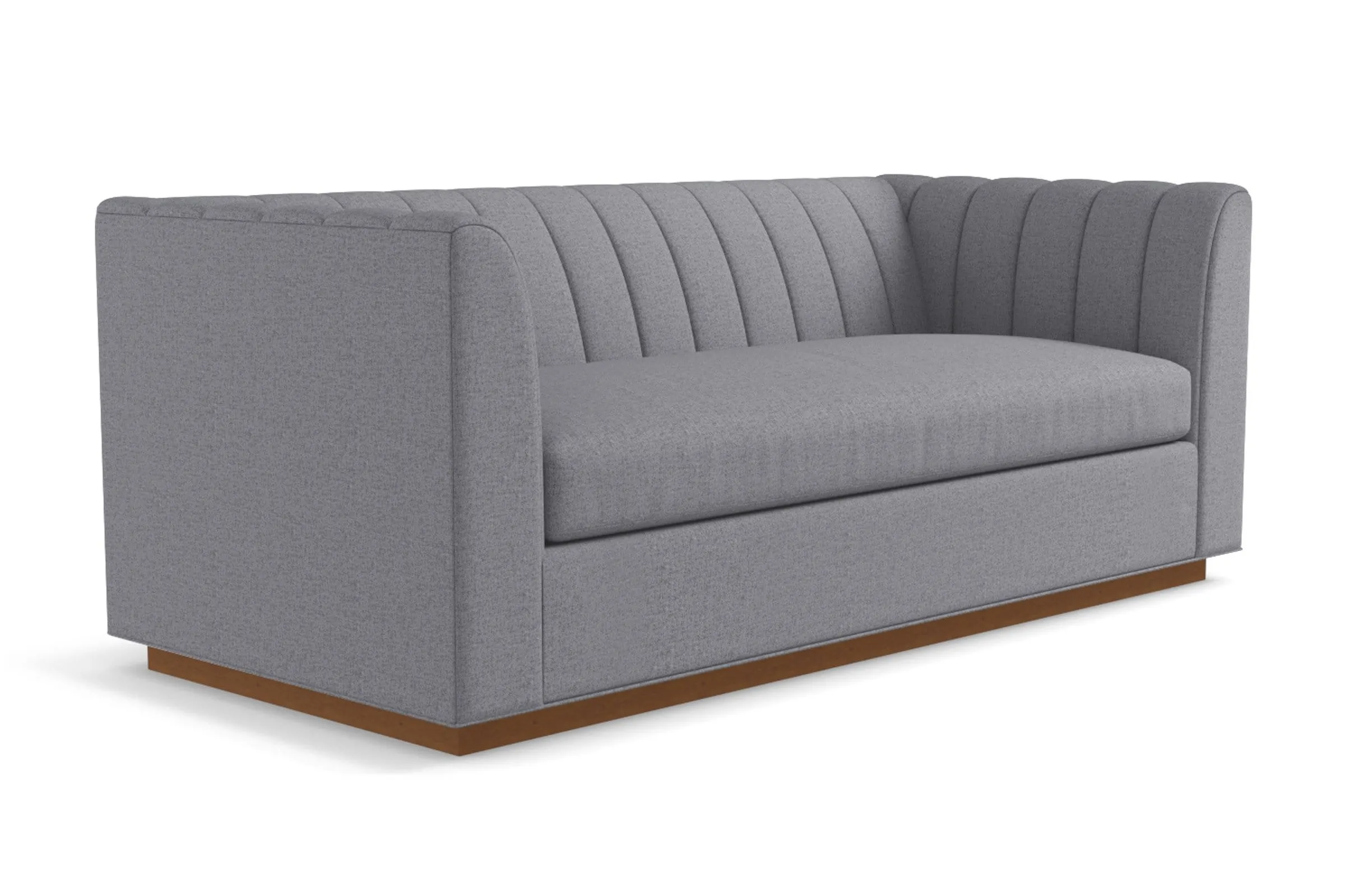 Nora Queen Size Sleeper Sofa Bed :: Leg Finish: Pecan / Sleeper Option: Memory Foam Mattress`