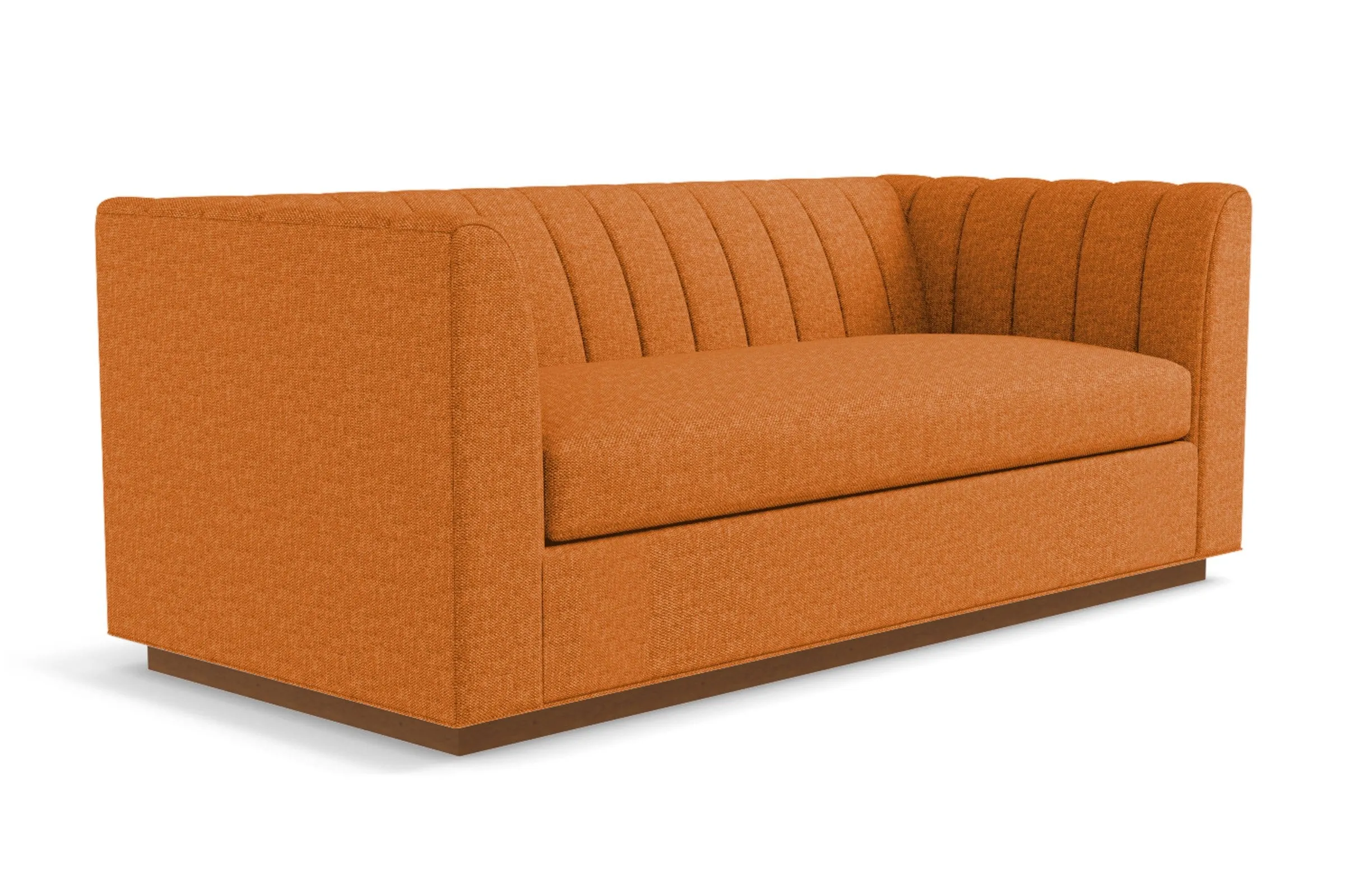 Nora Queen Size Sleeper Sofa Bed :: Leg Finish: Pecan / Sleeper Option: Memory Foam Mattress`