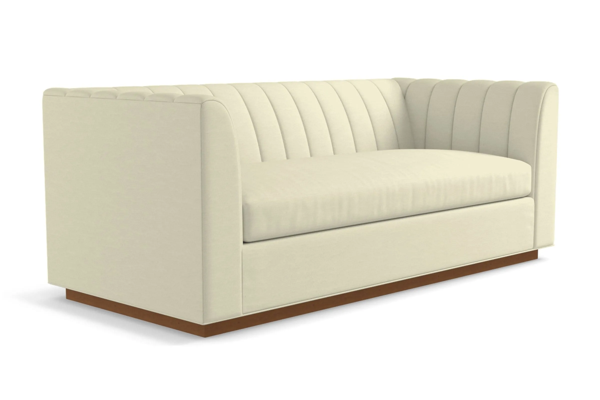 Nora Queen Size Sleeper Sofa Bed :: Leg Finish: Pecan / Sleeper Option: Memory Foam Mattress`