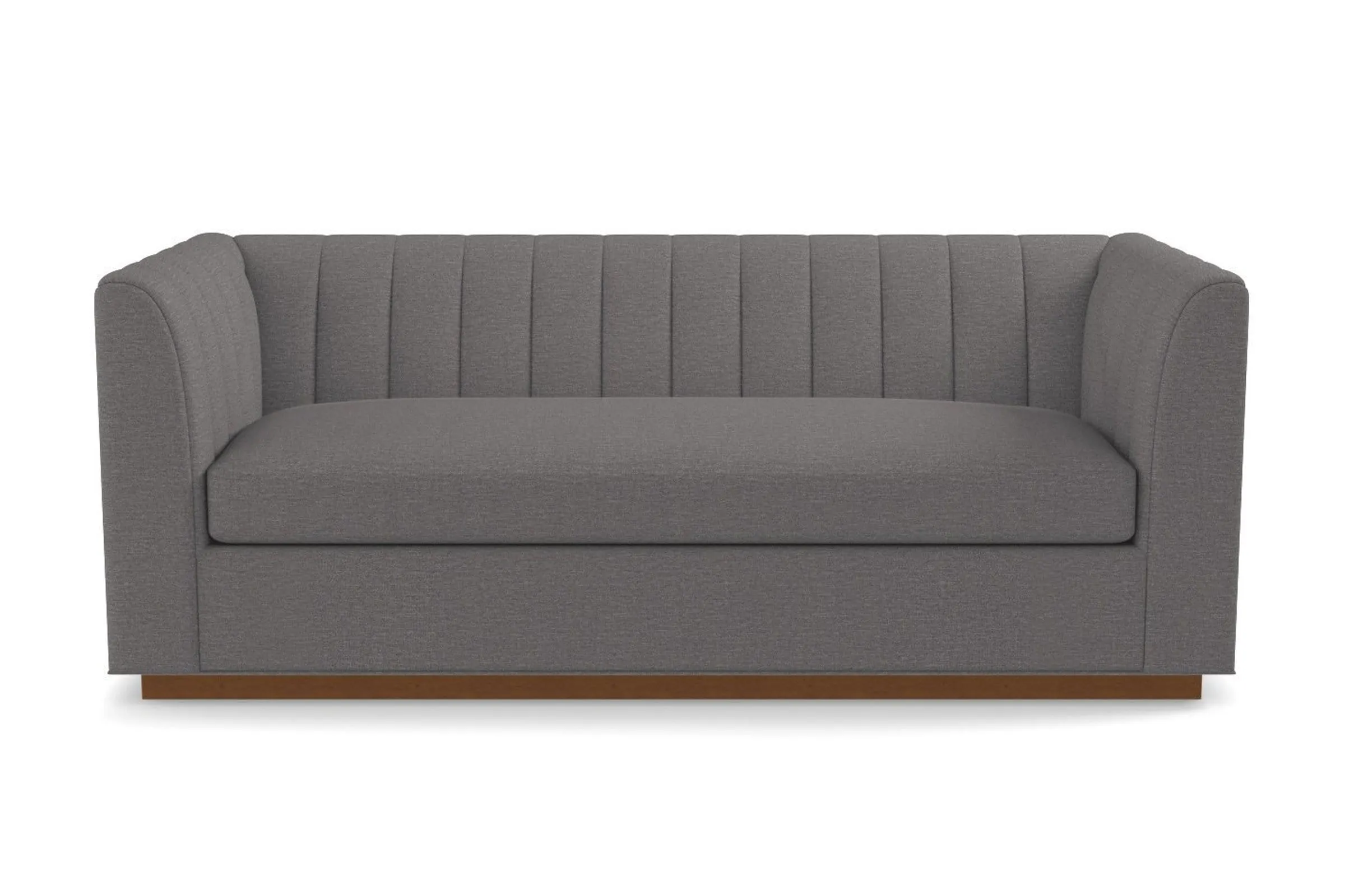 Nora Queen Size Sleeper Sofa Bed :: Leg Finish: Pecan / Sleeper Option: Memory Foam Mattress`