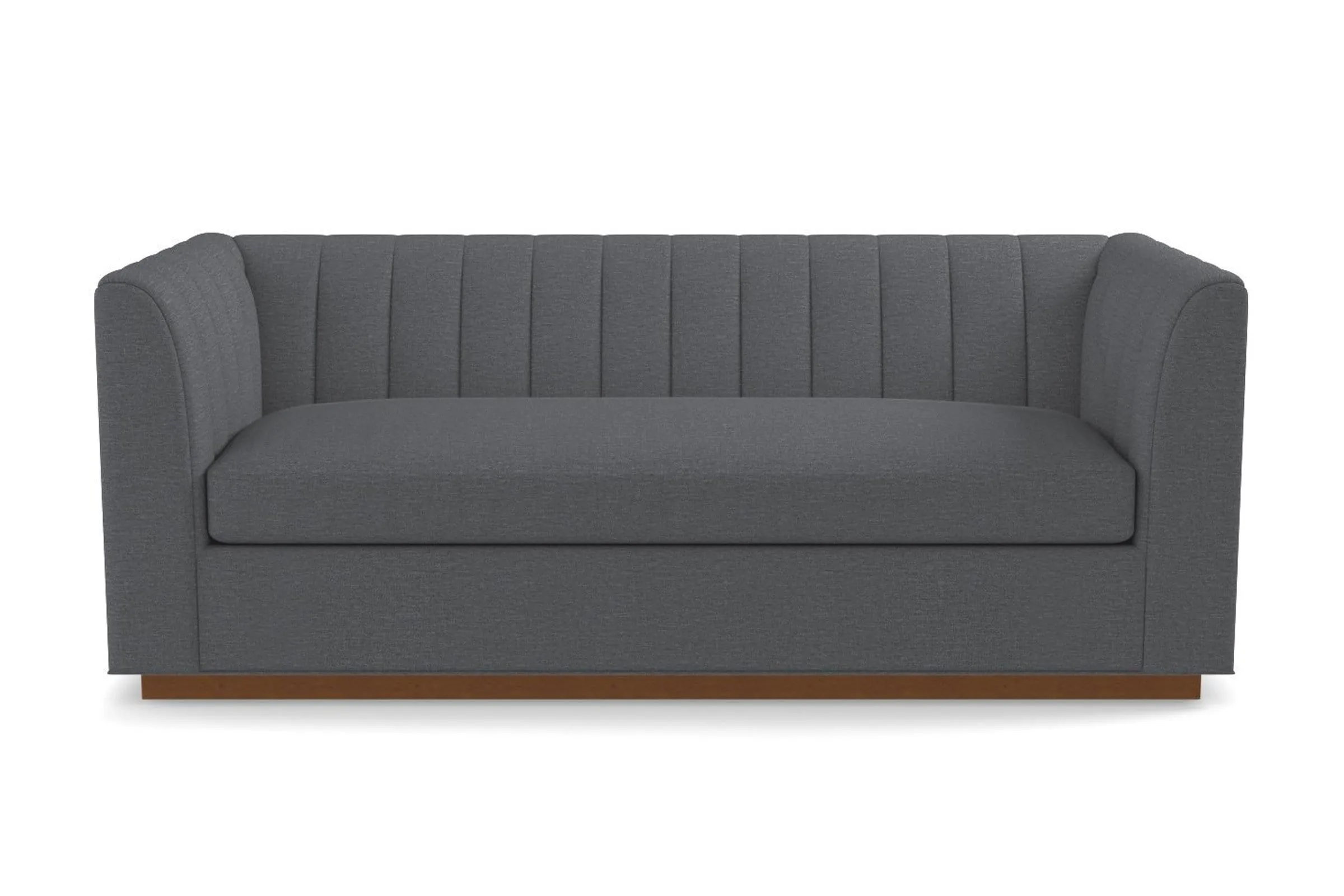 Nora Queen Size Sleeper Sofa Bed :: Leg Finish: Pecan / Sleeper Option: Memory Foam Mattress`