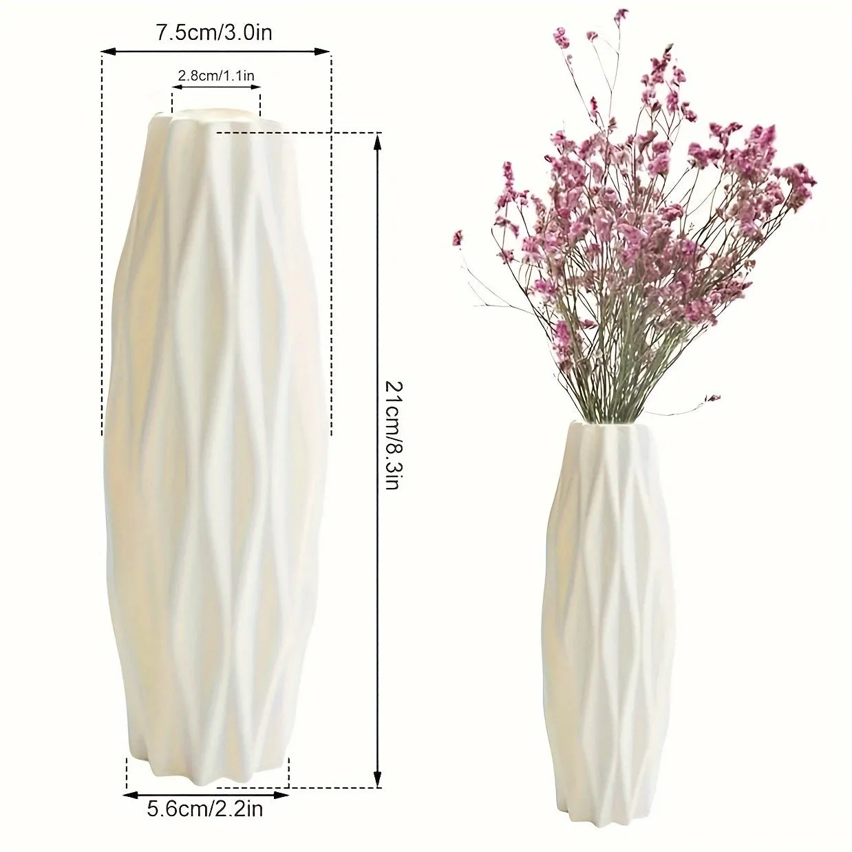 Nordic Style Plastic Vase for Stylish Floral Displays