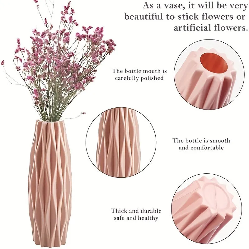 Nordic Style Plastic Vase for Stylish Floral Displays