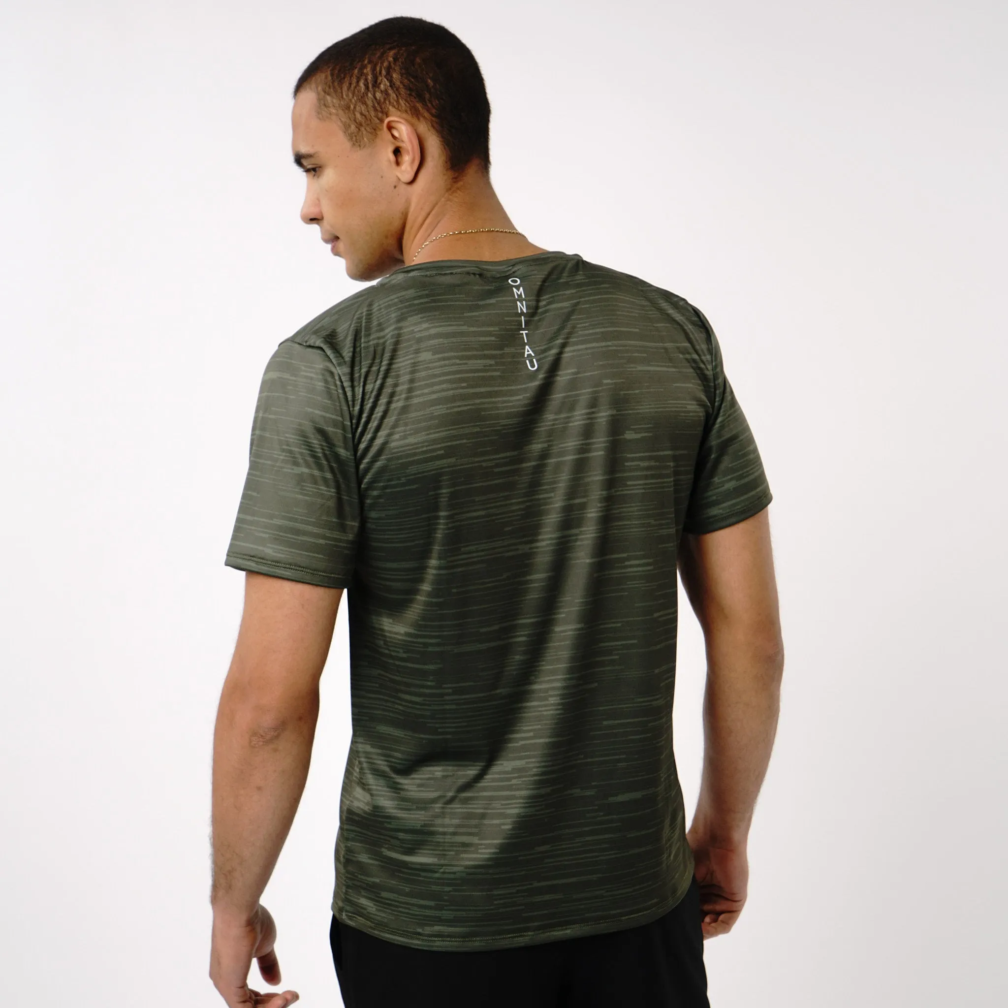 Omnitau Men's PriTech Phi Breathable Running T-Shirt - Khaki Green