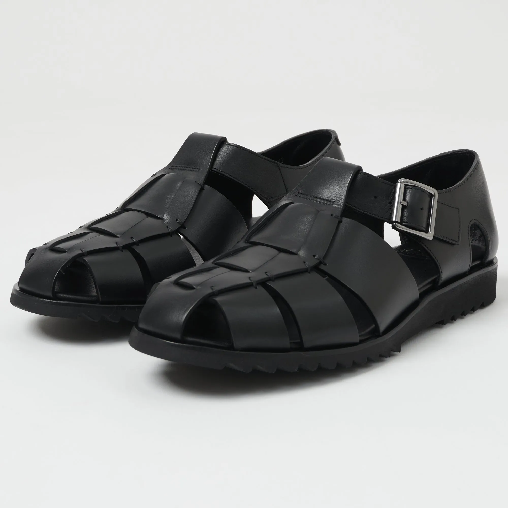 Paraboot Pacific Sandal - Black Lisse Noir