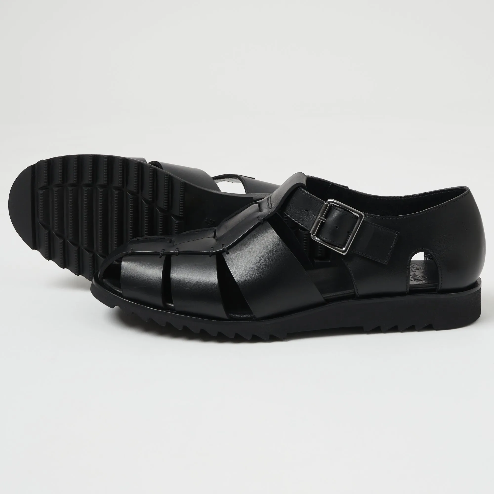 Paraboot Pacific Sandal - Black Lisse Noir