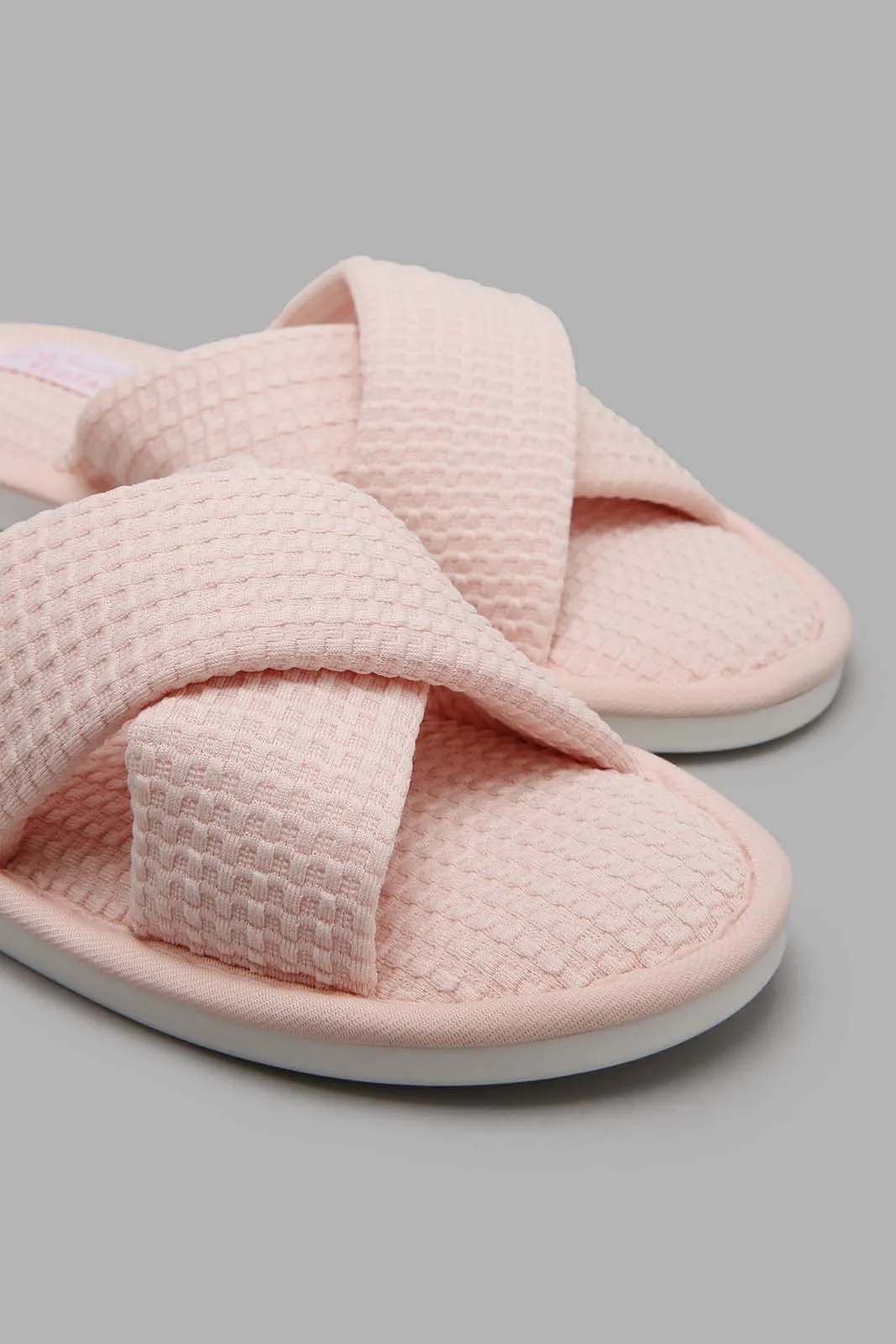 Pink Cross Over Slipper