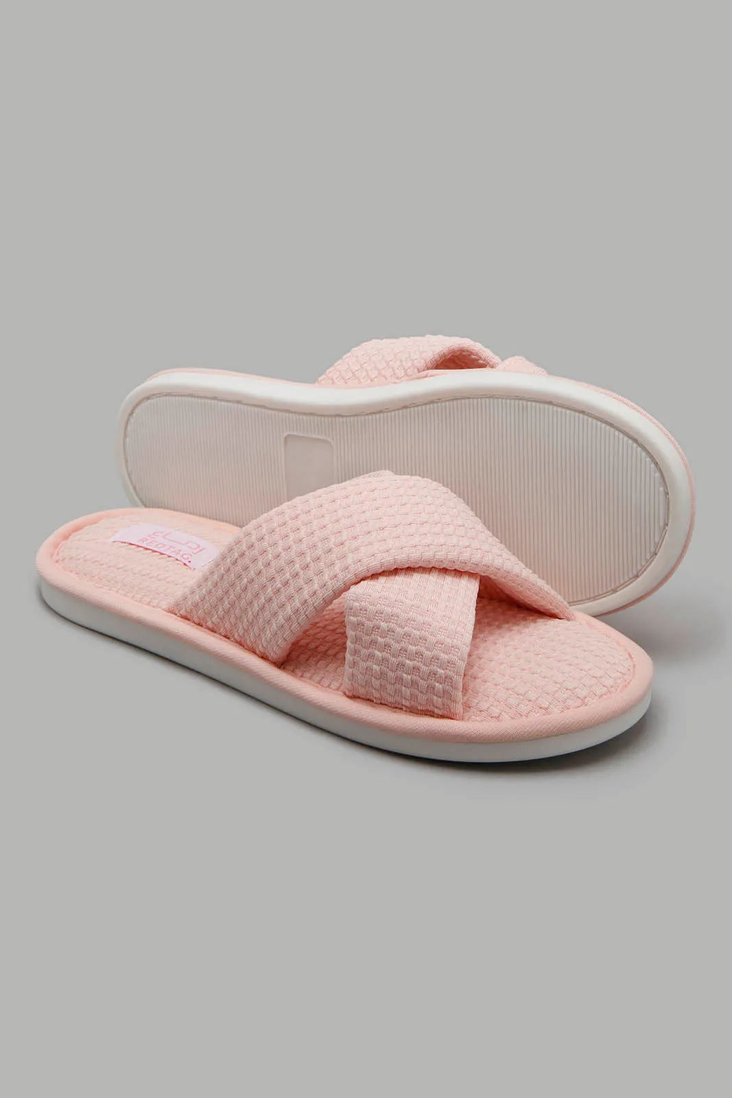 Pink Cross Over Slipper