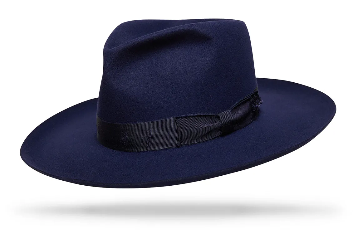 Pure Navy Blue Felt Fedora