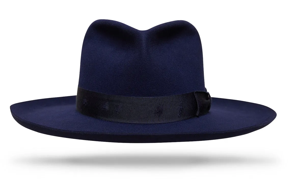 Pure Navy Blue Felt Fedora