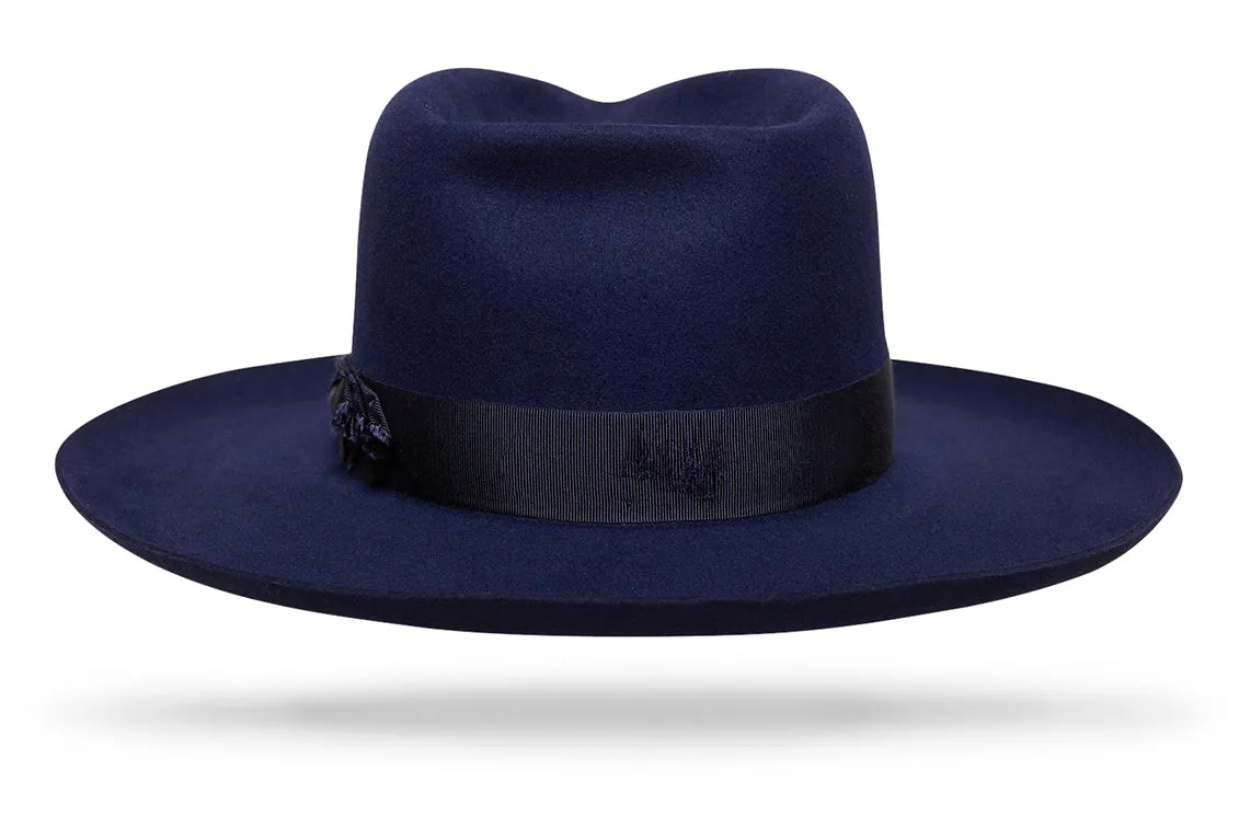 Pure Navy Blue Felt Fedora