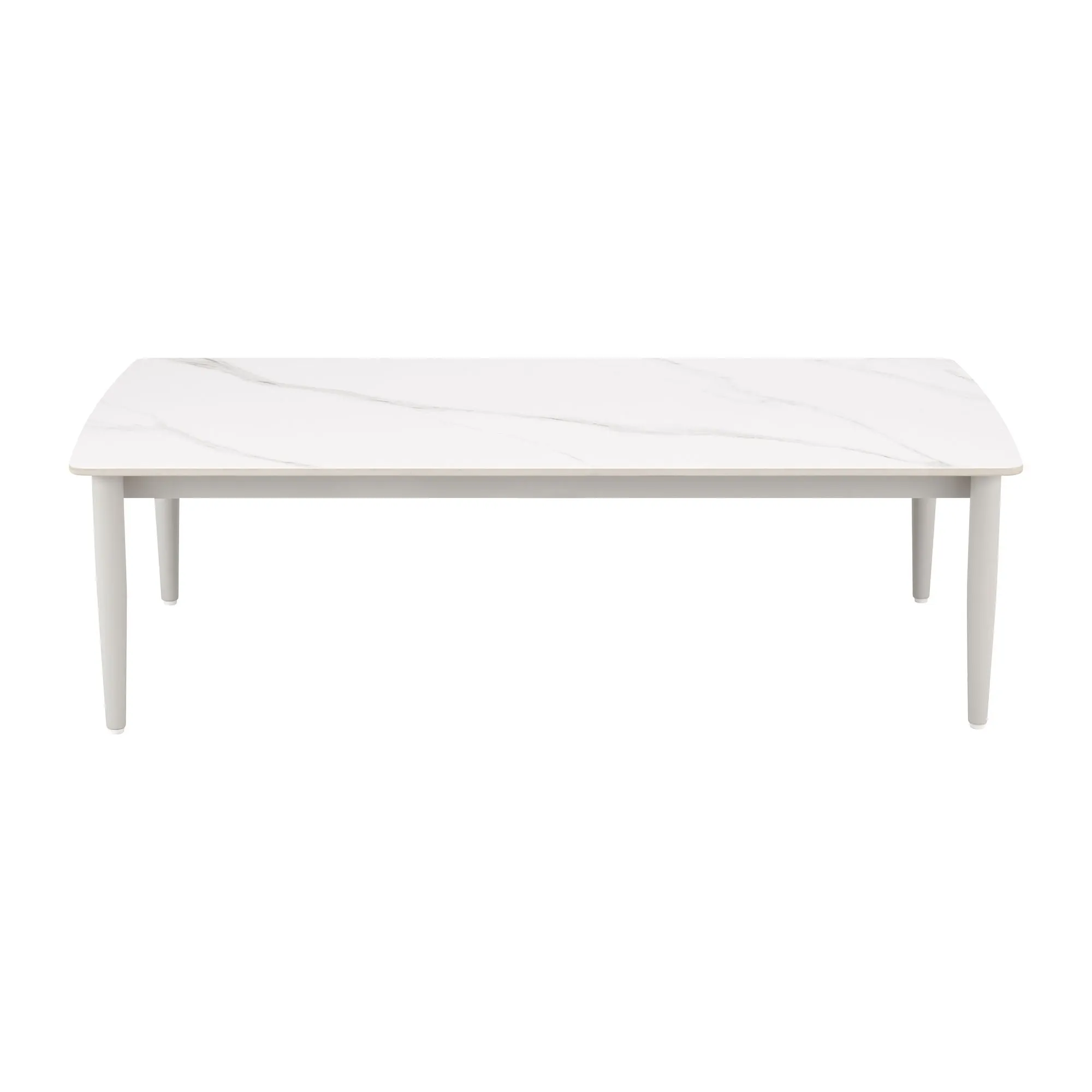 Rhodes - Outdoor Patio Rectangular Coffee Table - Light Gray