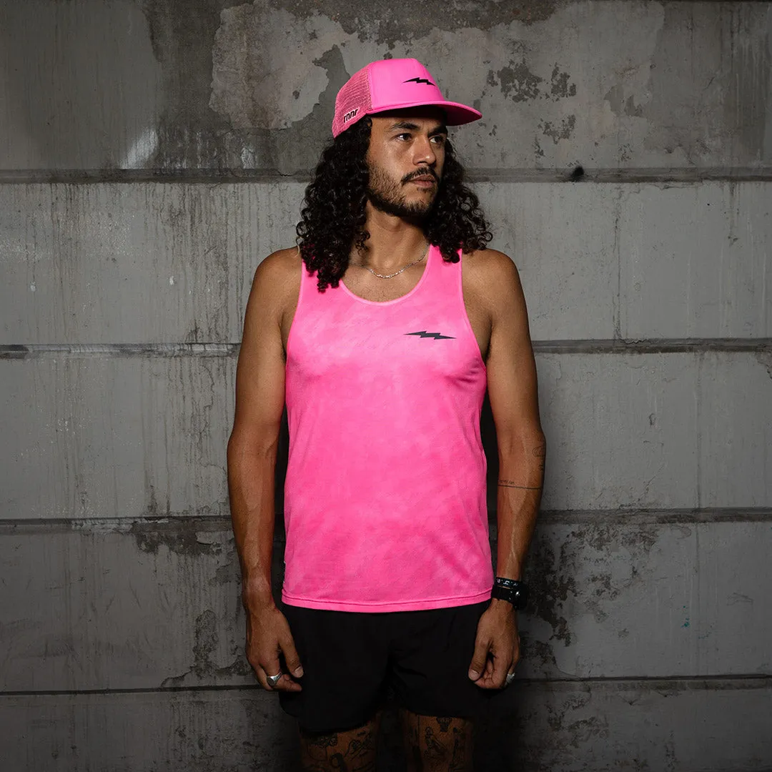 Rnnr Running Trucker Hat - Bolt Pink