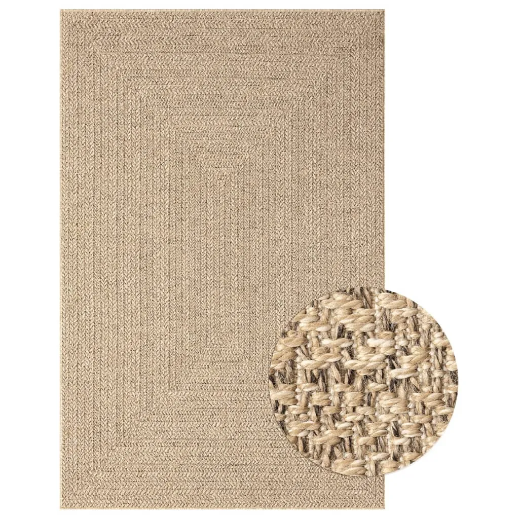 Rug ZIZUR 160x230 cm Jute Look Indoor and Outdoor