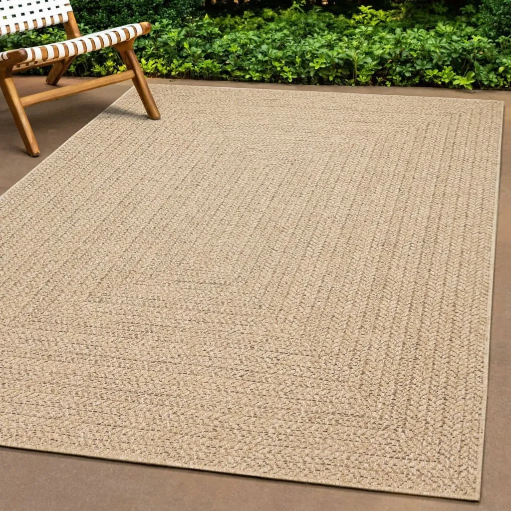 Rug ZIZUR 160x230 cm Jute Look Indoor and Outdoor