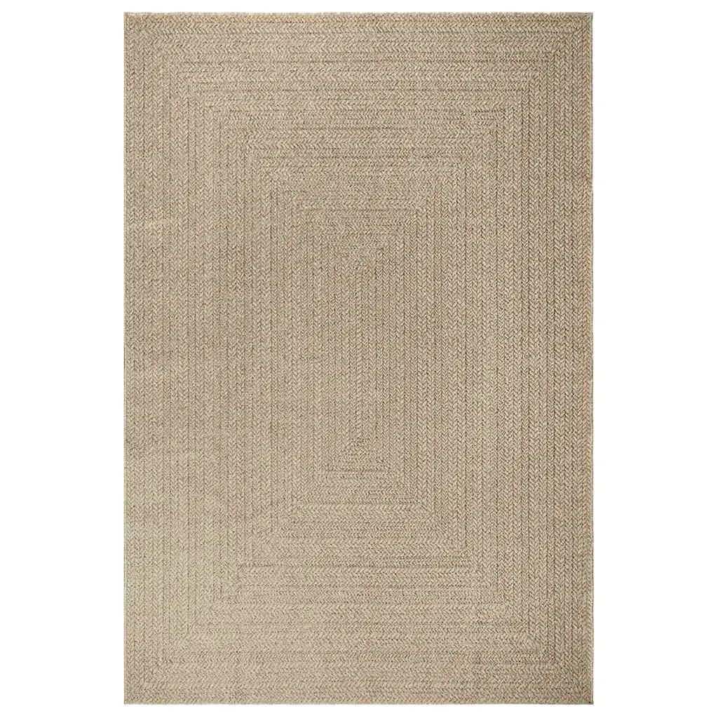 Rug ZIZUR Beige 200x290 cm Jute Look Indoor and Outdoor